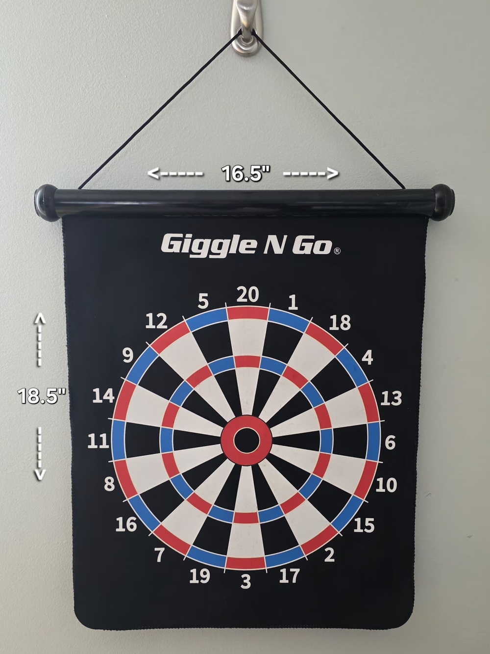 Giggle N Go Magnetic Dart Board Set, Double-Sided Kids Game